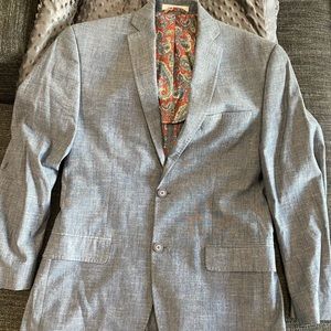 NEW Michael Kors men sport coat chambray grey